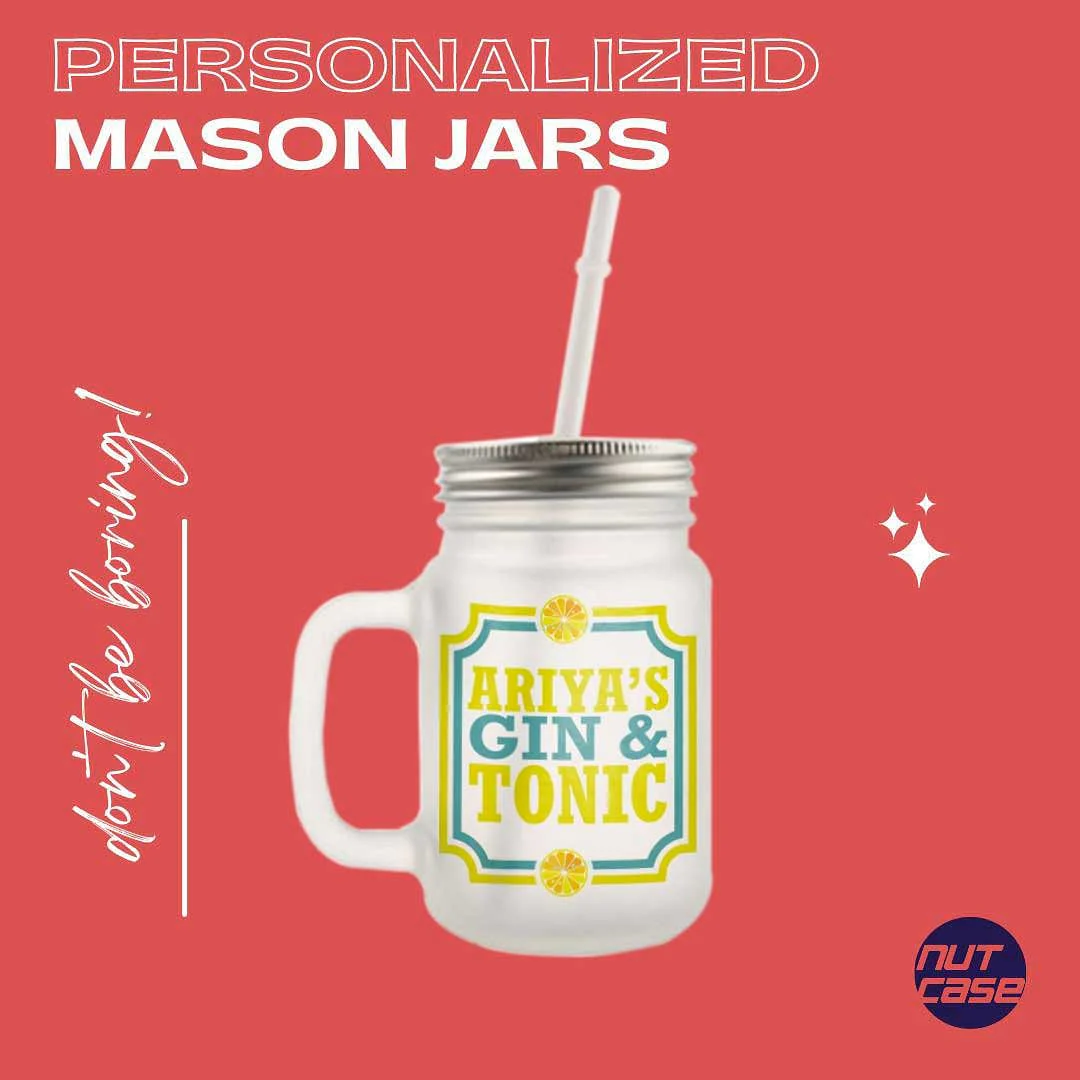 Customized Monogram Mason Jar - Gin & Tonic - Image 4
