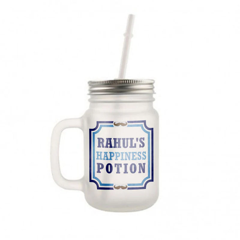 Customized Monogram Mason Jar - Happiness Potion - Image 2