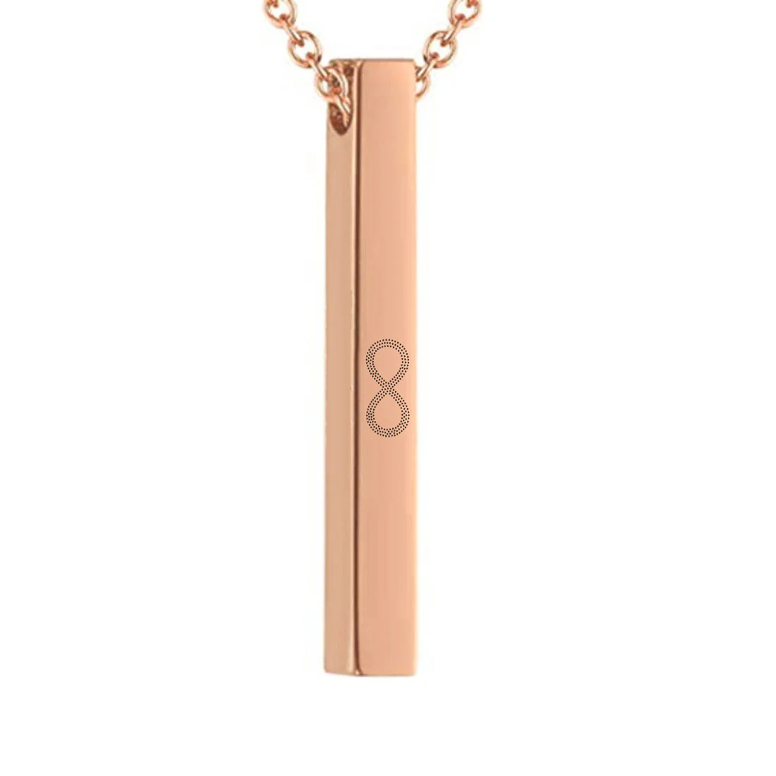 Customized Engraved Pendant With Chain Personalized Jewellery for Her - Infinity - Image 2