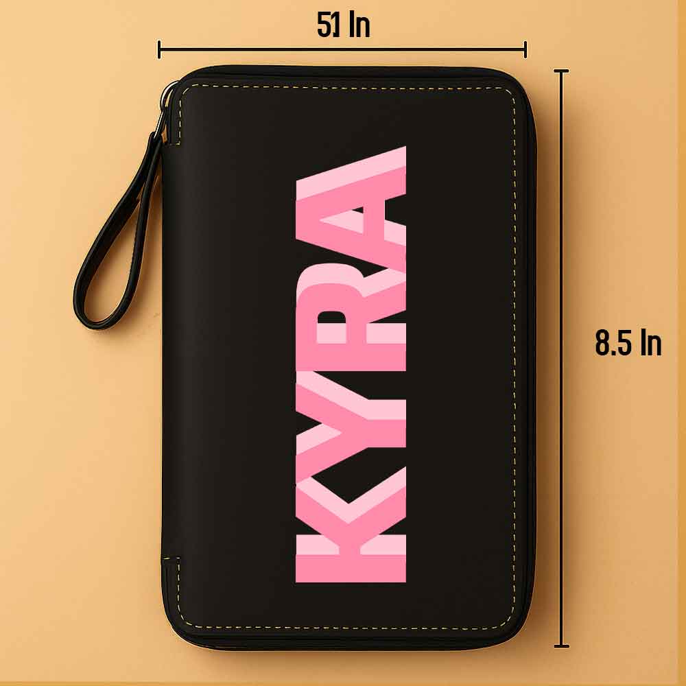 Customized Passport Case with Card Slots Faux Leather Travel Wallet & Luggage Tag Set - Image 14