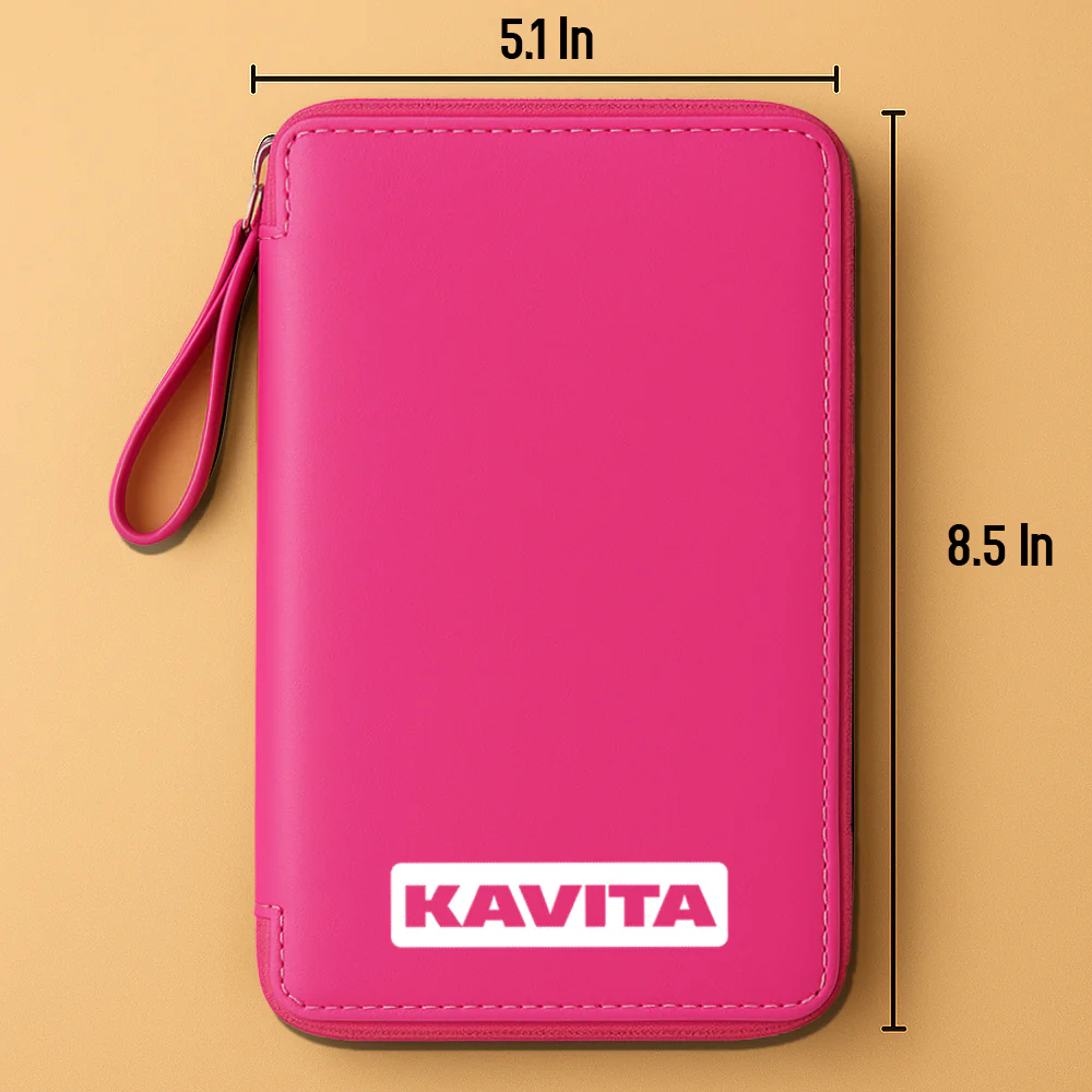 Customized Passport Case with Name Faux Leather Passport Wallet & Luggage Tag Set - Image 14