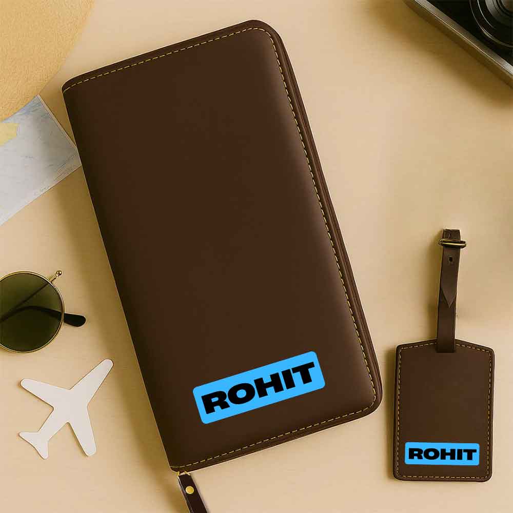 Customized Passport Case with Name Faux Leather Passport Wallet & Luggage Tag Set - Image 4