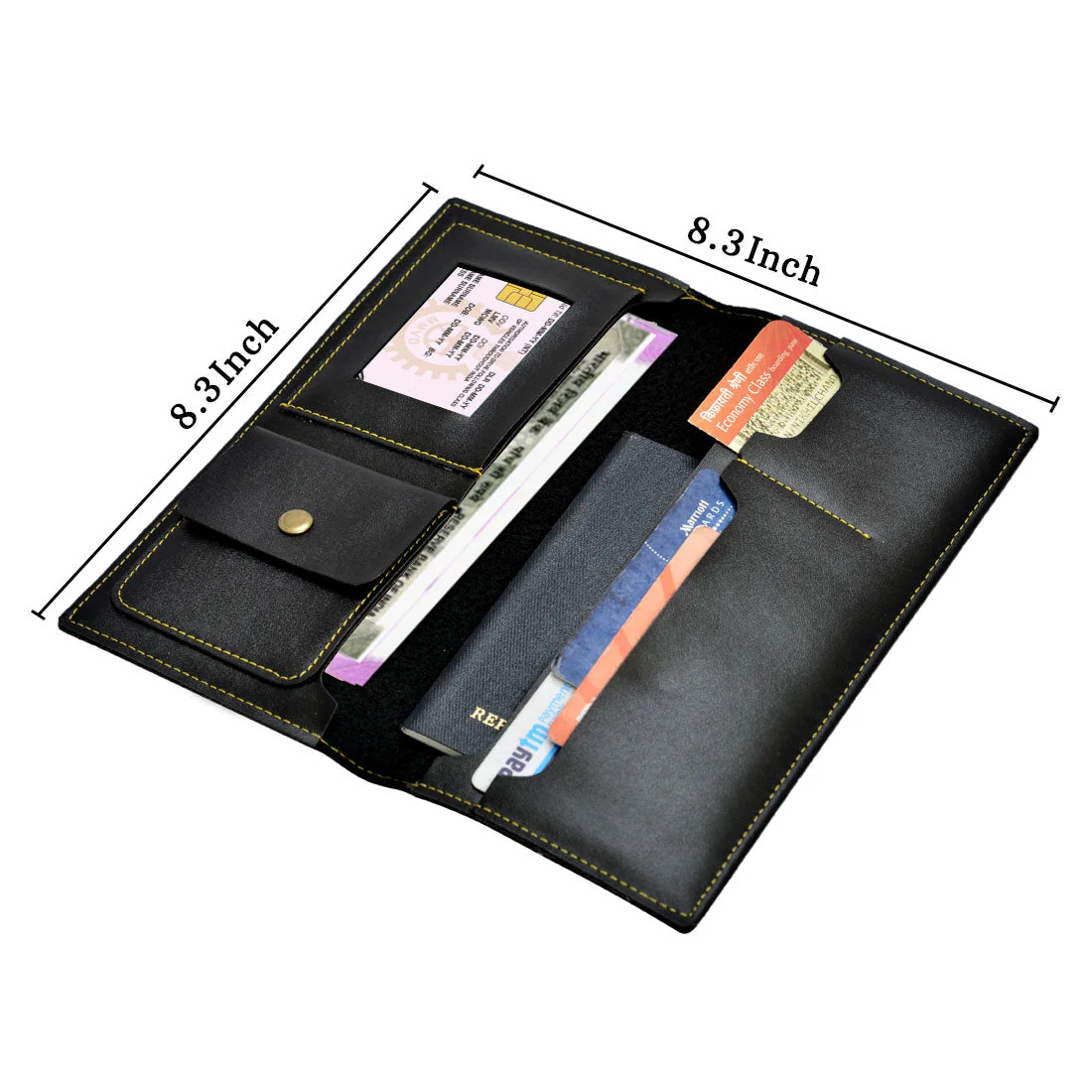 Personalised Travel Wallet Organizer Vegan Leather for Men - Add Name - Image 4