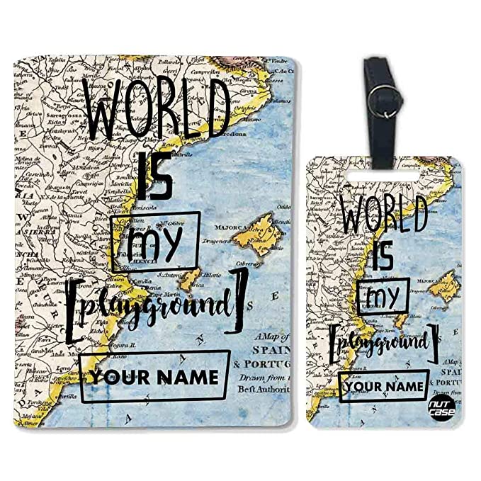 New Personalized Leather Passport Cover - World Is My Play Ground - Image 3