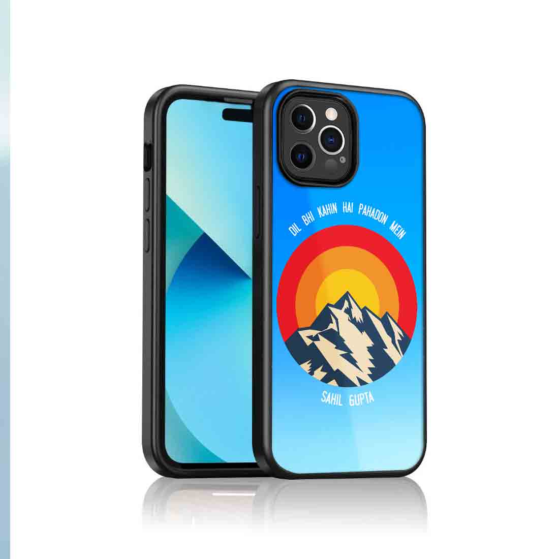 Customized Phone Case iPhone 13 Pro Mobile Covers Design With Name - Adventure Mountains - Image 2