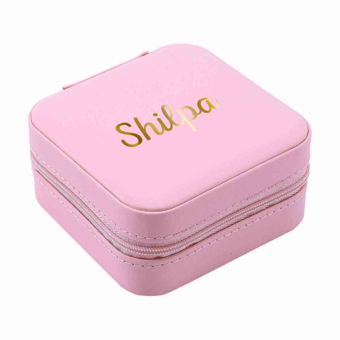 Customized Portable Travel Mini Jewelry Organizer Pu Leather Ring Organizer Case Storage Box for Women - Image 4