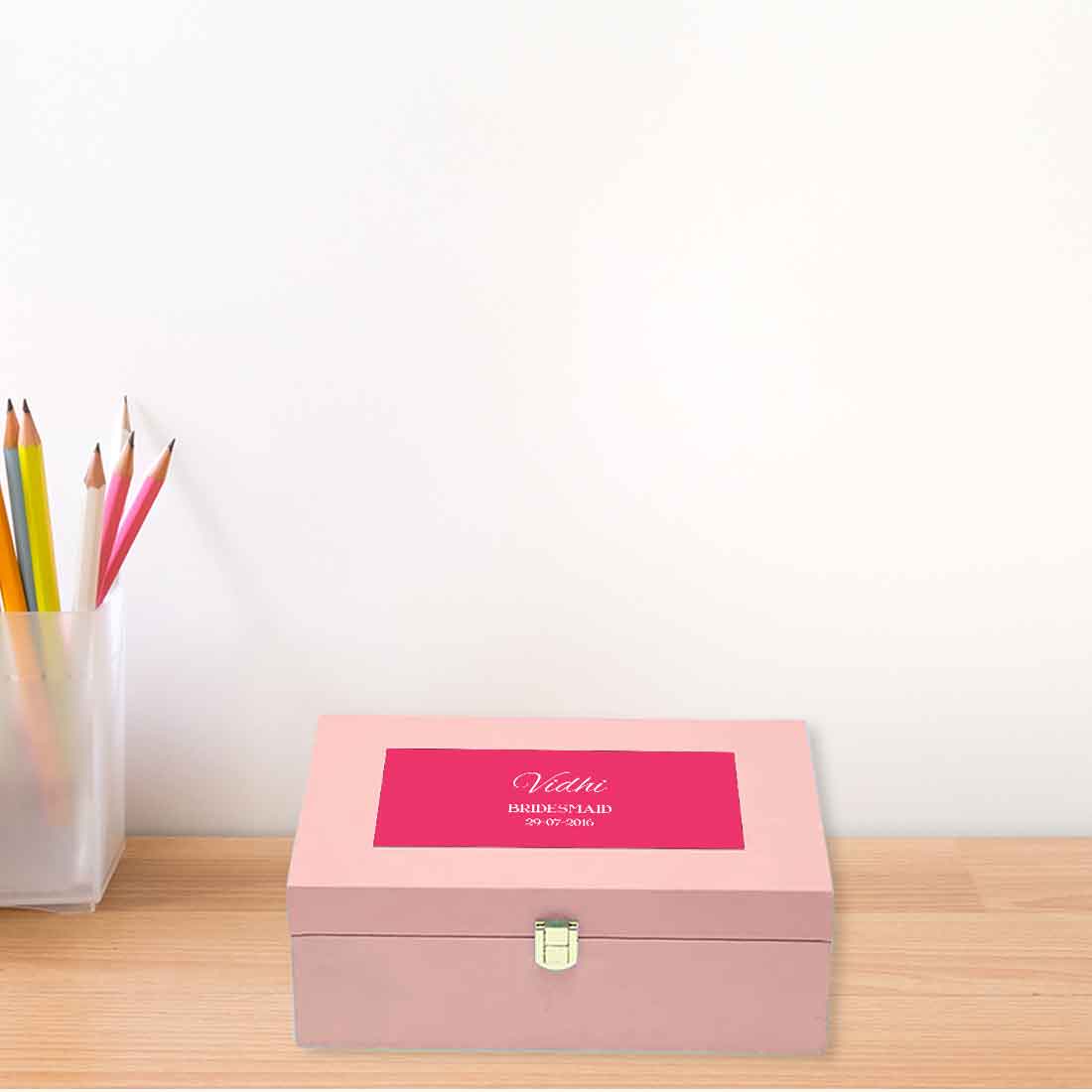 Personalized Brides Maid Boxes for Women Jewellery - Add Name - Image 3