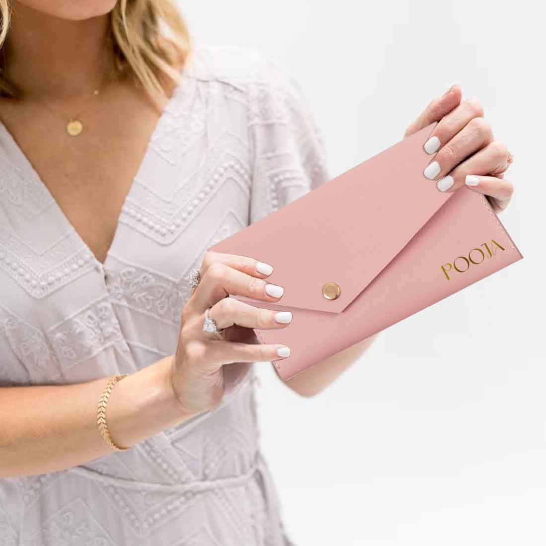 Customized Purse with Name-Envelope Clutch for Women - Image 5