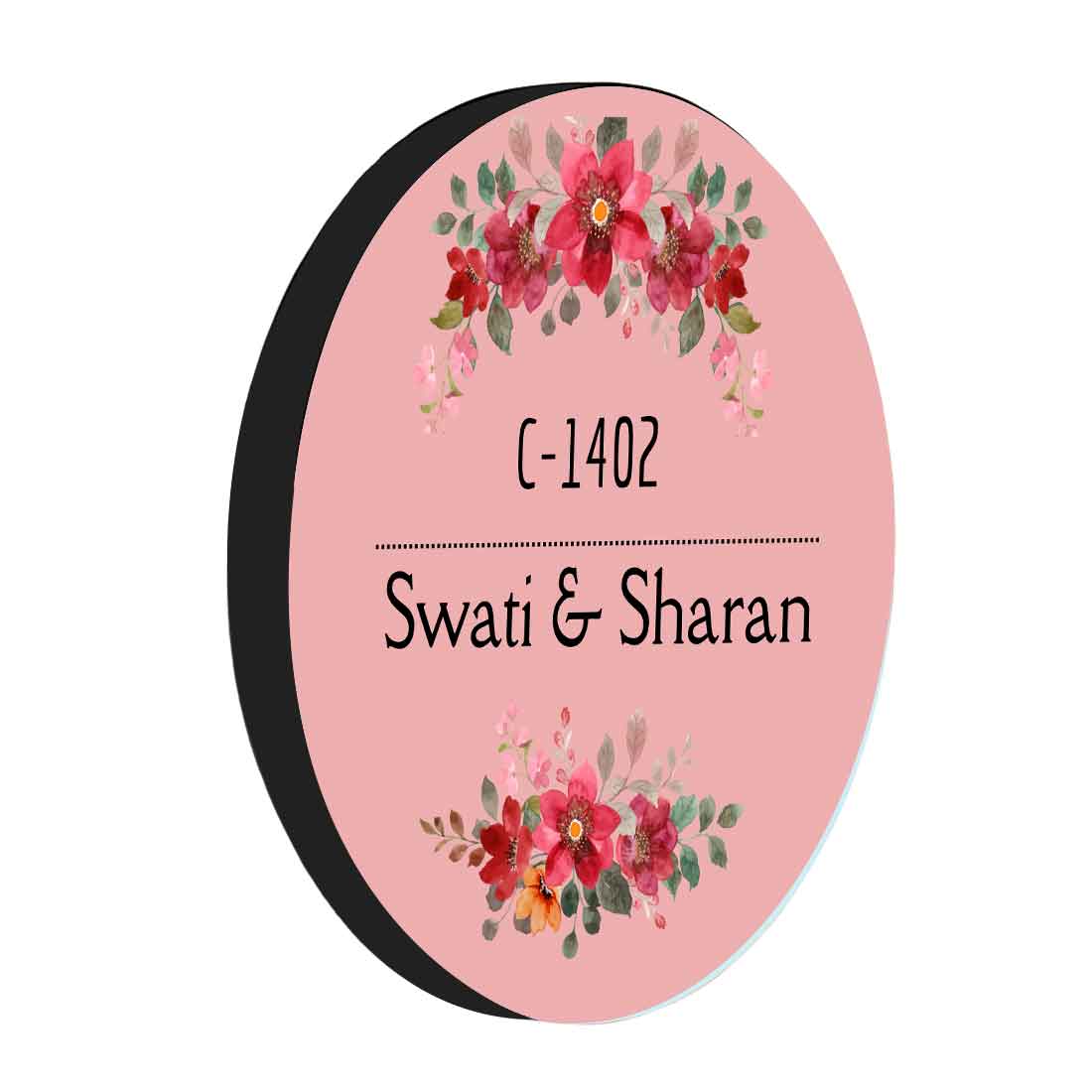 Personalised Name Plate for Home Flat & Office Entrance - Pink Heaven - Image 6