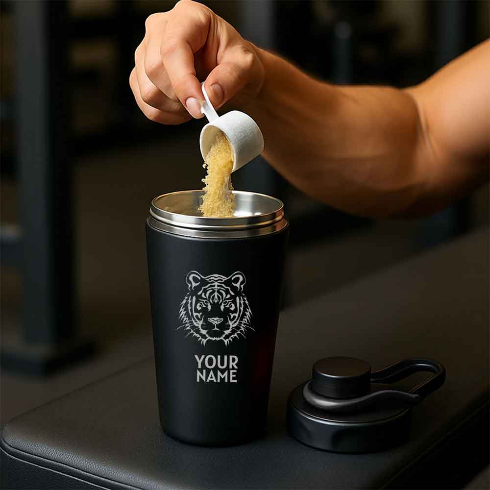 Personalized Protein Shaker for Gym Workout Custom Shake Mixer with Whisk Ball - Image 5