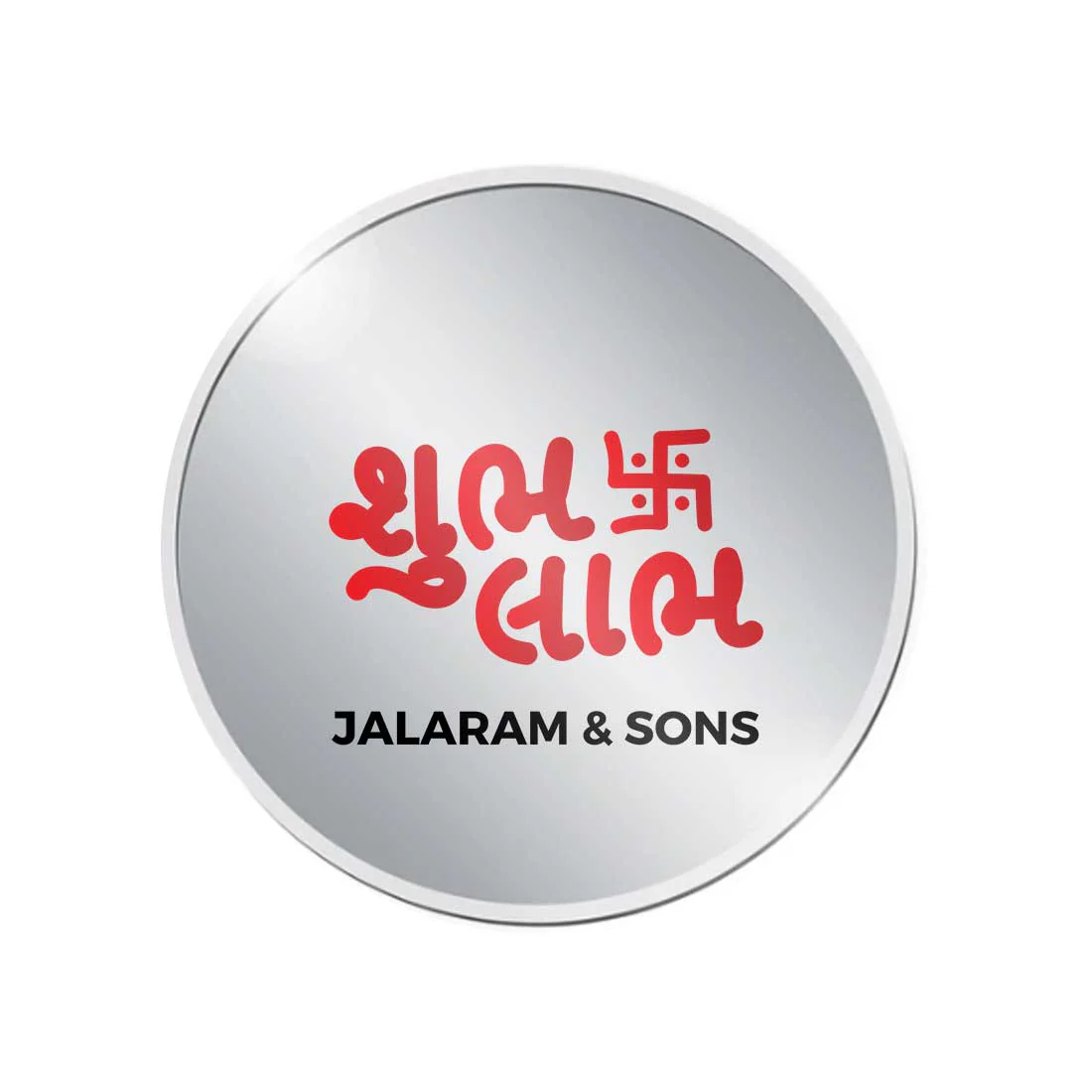 Customized Silver Coin For Housewarming Gifts 999.9 Purity 10 Grams - Shubh Labh - Image 2