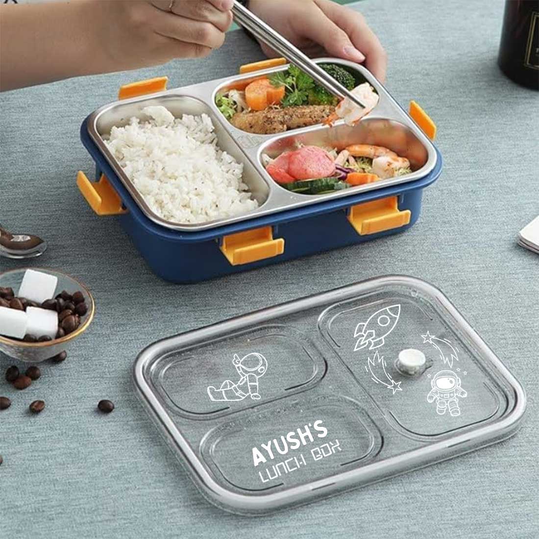 Customized Stainless Steel Childrens Lunch Box Insulated Tiffin Box - Image 11