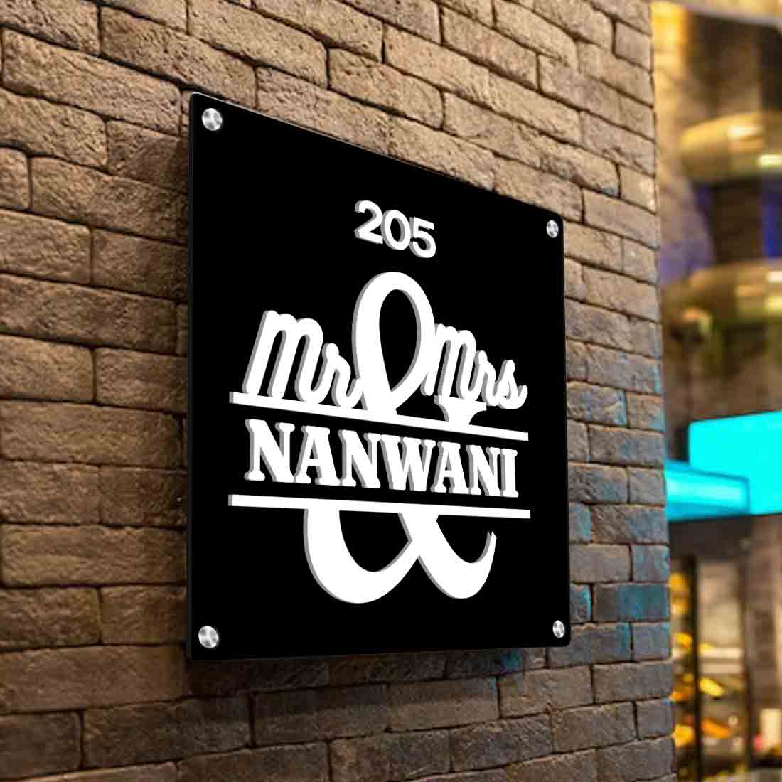 Customized Mr & Mrs Nameplate for Home Outdoor Entrance Board - Image 8