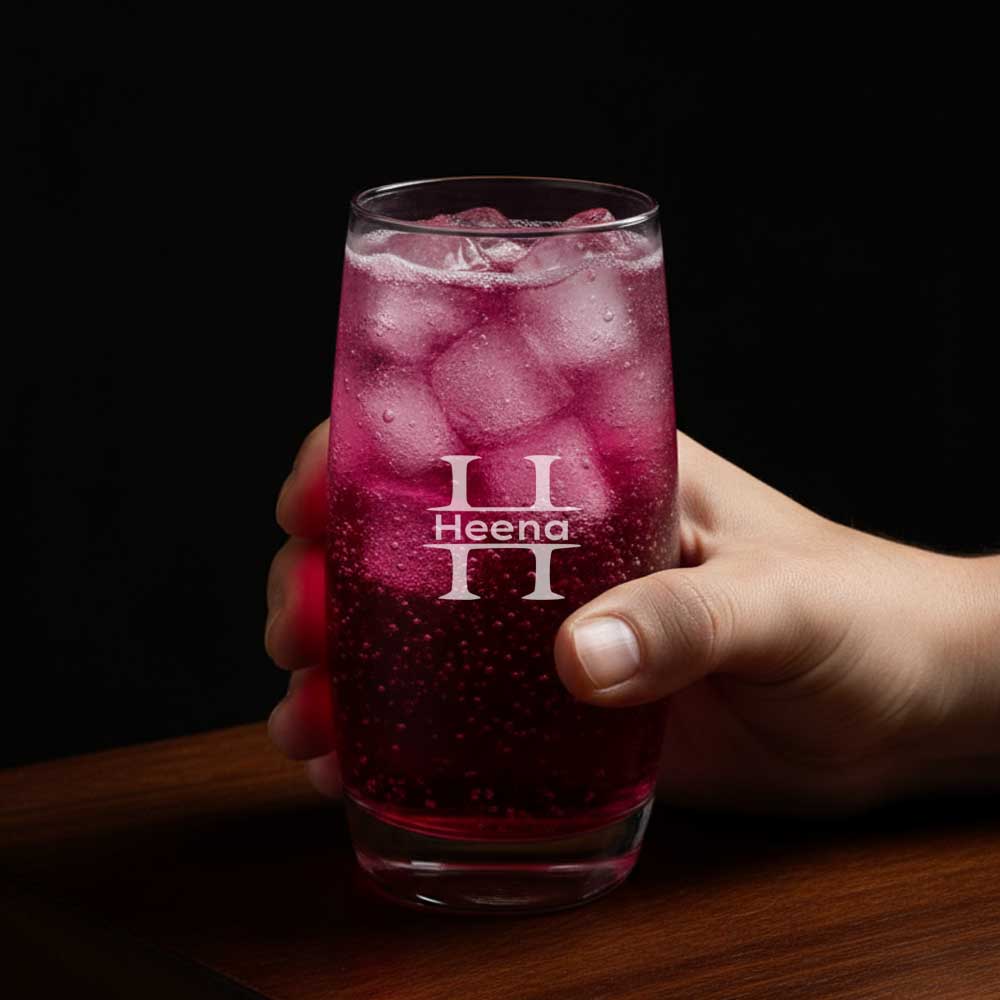 Customized Tall Glasses for Cocktails – Engraved Premium Glass for Water, Juice - Image 2