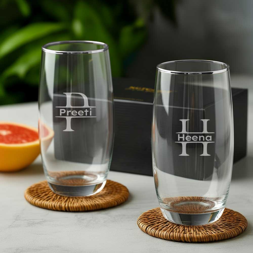 Customized Tall Glasses for Cocktails – Engraved Premium Glass for Water, Juice - Image 3