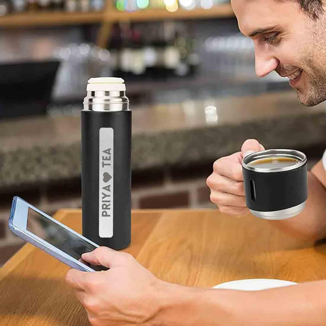 Customized Thermos Flask Water Bottle for Hot & Cold Water 500ml - TEA - Image 3