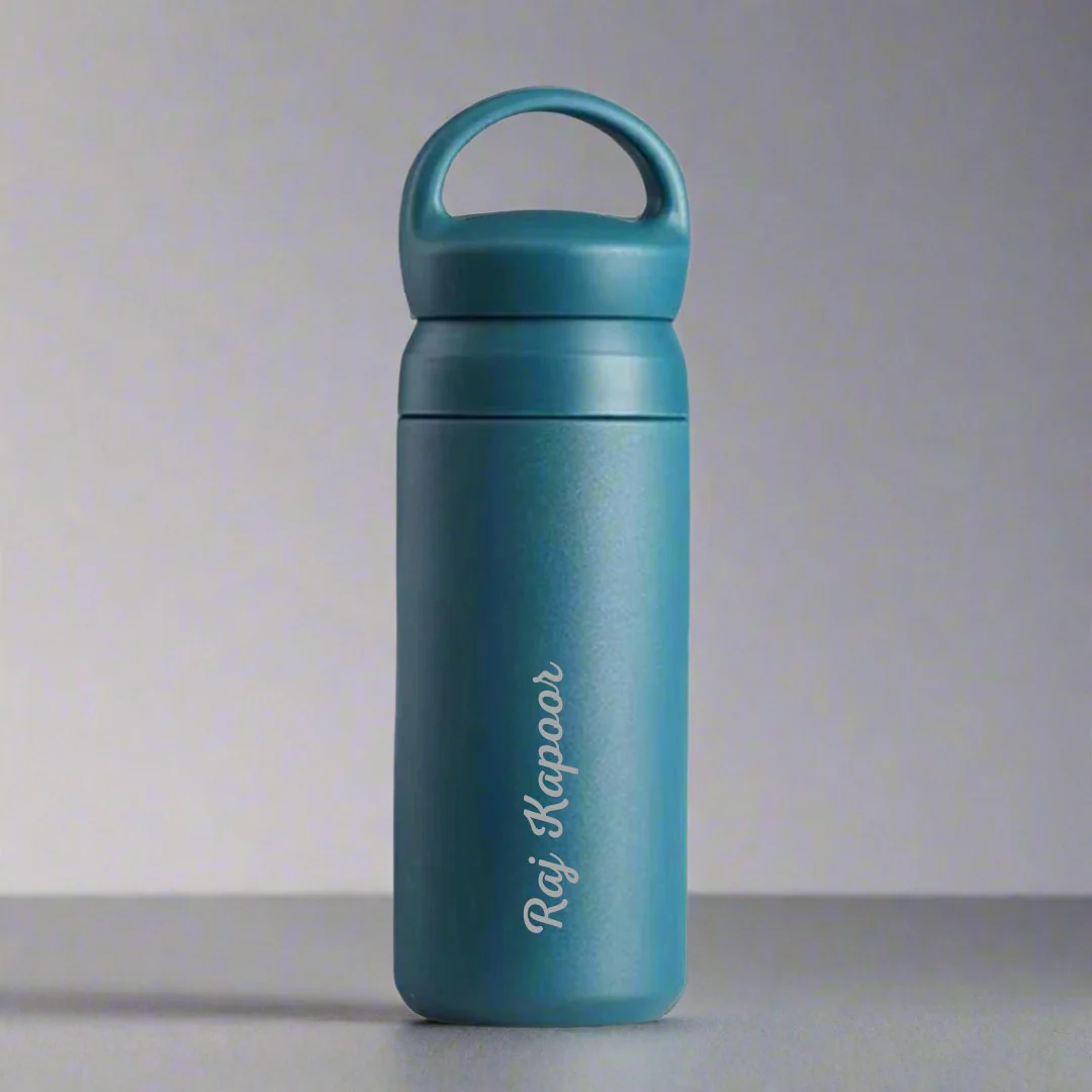 Customized Thermos Vacuum Bottle - Stainless Steel Black Water Bottle 500ml