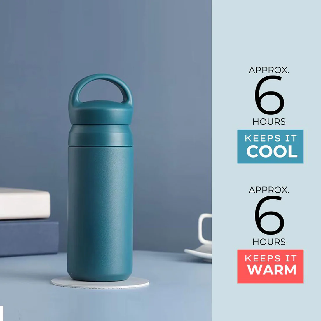 Customized Thermos Vacuum Bottle - Stainless Steel Black Water Bottle 500ml - Image 17