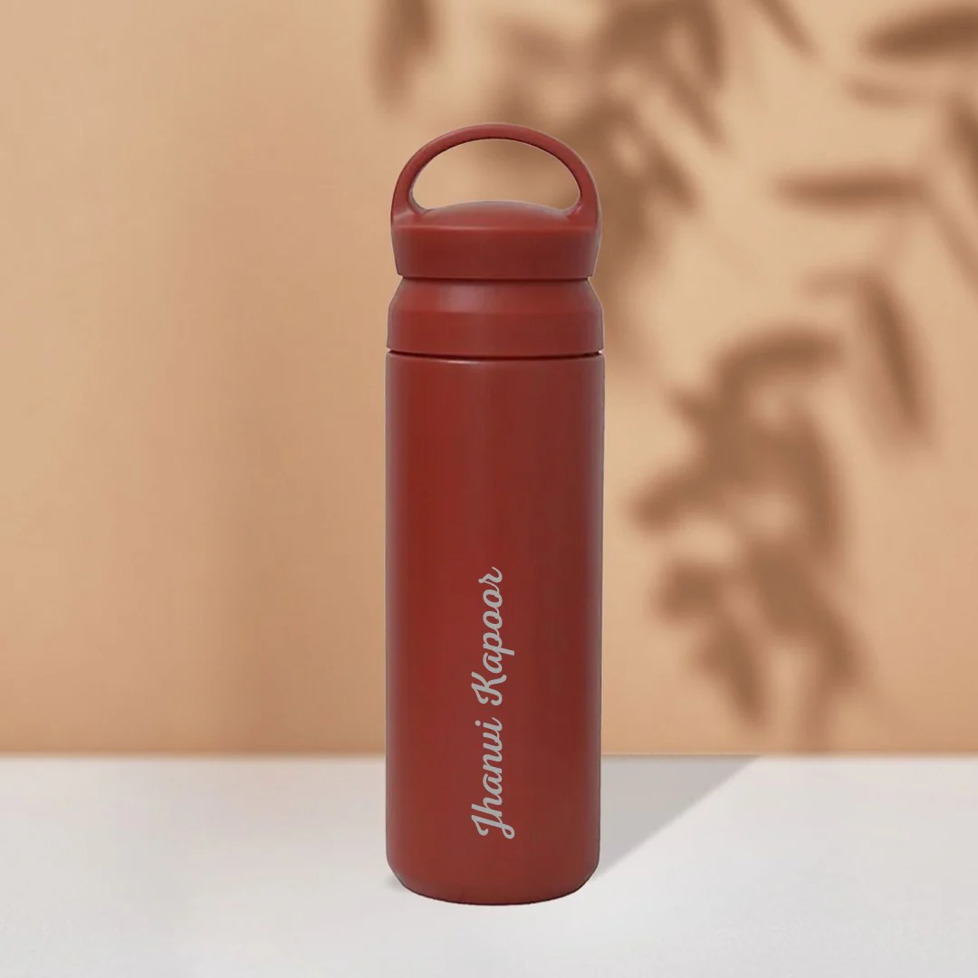 Customized Thermos Vacuum Bottle - Stainless Steel Black Water Bottle 500ml - Image 18
