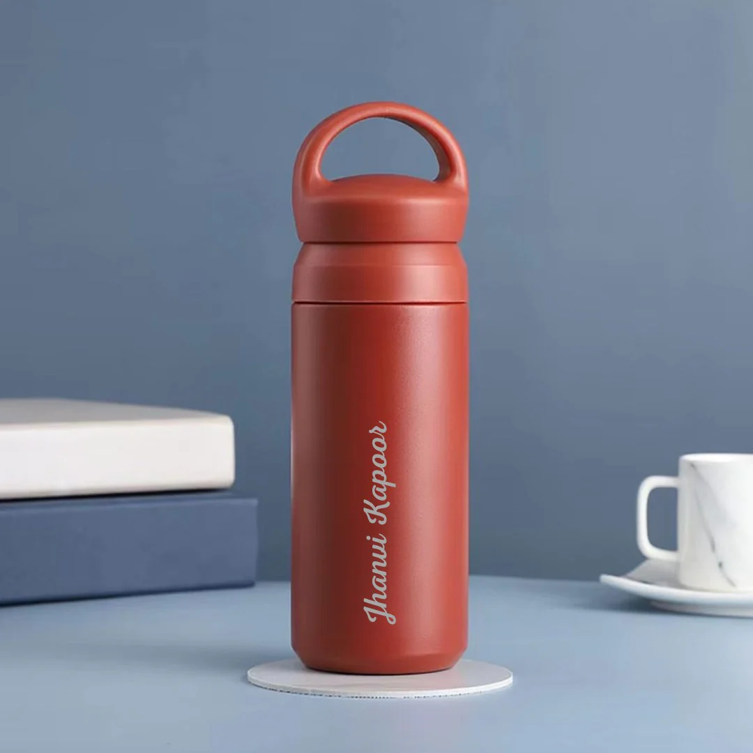 Customized Thermos Vacuum Bottle - Stainless Steel Black Water Bottle 500ml - Image 2