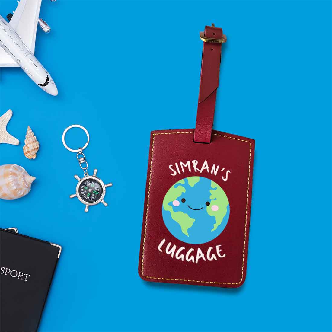 Customized Travel Tag for Kids with Name PU Leather Tags - Image 3