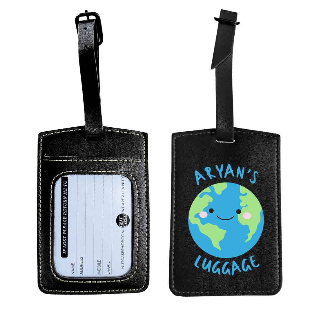 Customized Travel Tag for Kids with Name PU Leather Tags - Image 4