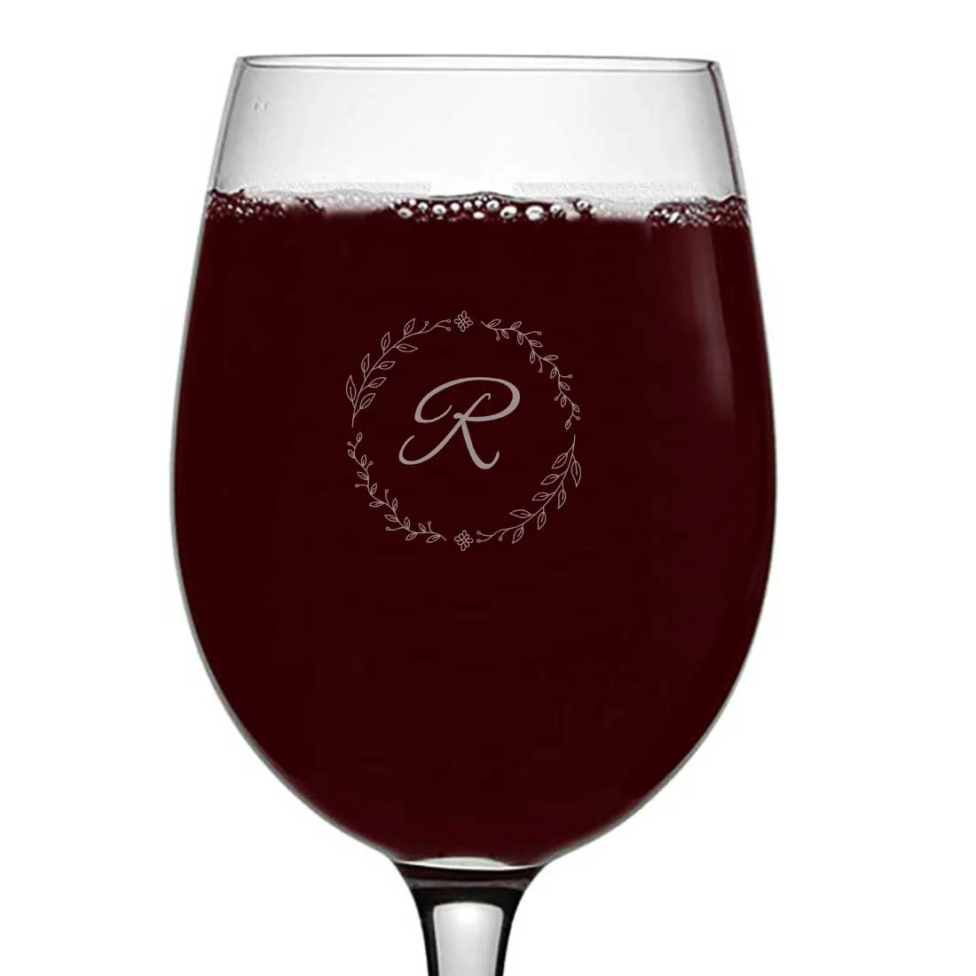 Customized Wine Glass - Engraved Red White Wine Glass - Monogram - Image 5