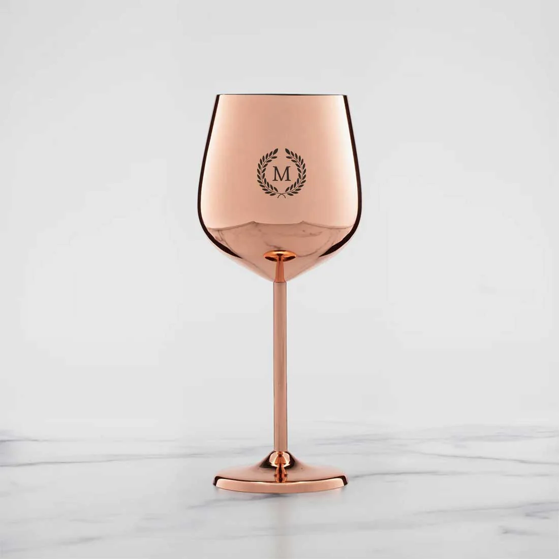 Customized Wine Glasses Stainless Steel Goblets with Copper Finish - Image 3