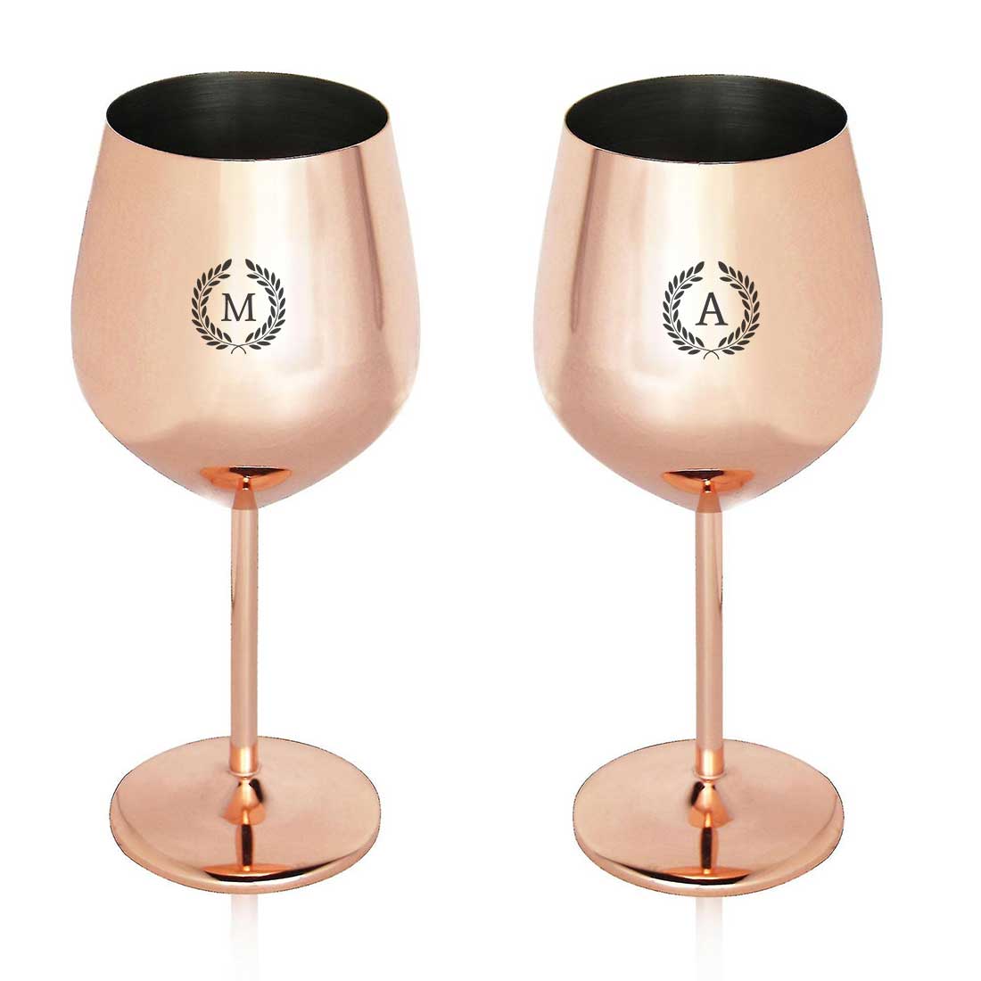 Customized Wine Glasses Stainless Steel Goblets with Copper Finish - Image 6