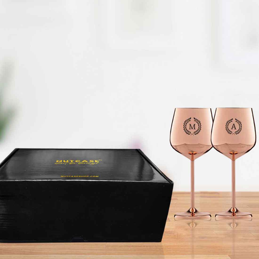 Customized Wine Glasses Stainless Steel Goblets with Copper Finish - Image 8