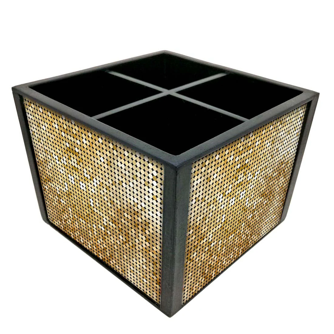 Gold CirclesCutlery Holder Stand Silverware Caddy Organizer - Image 6