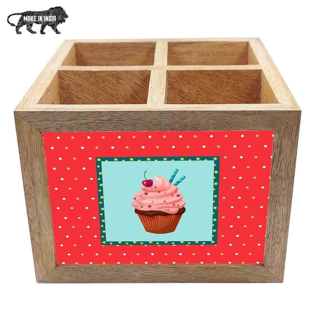 Natural Wooden Cutlery Holder -  Ice cream - Image 5