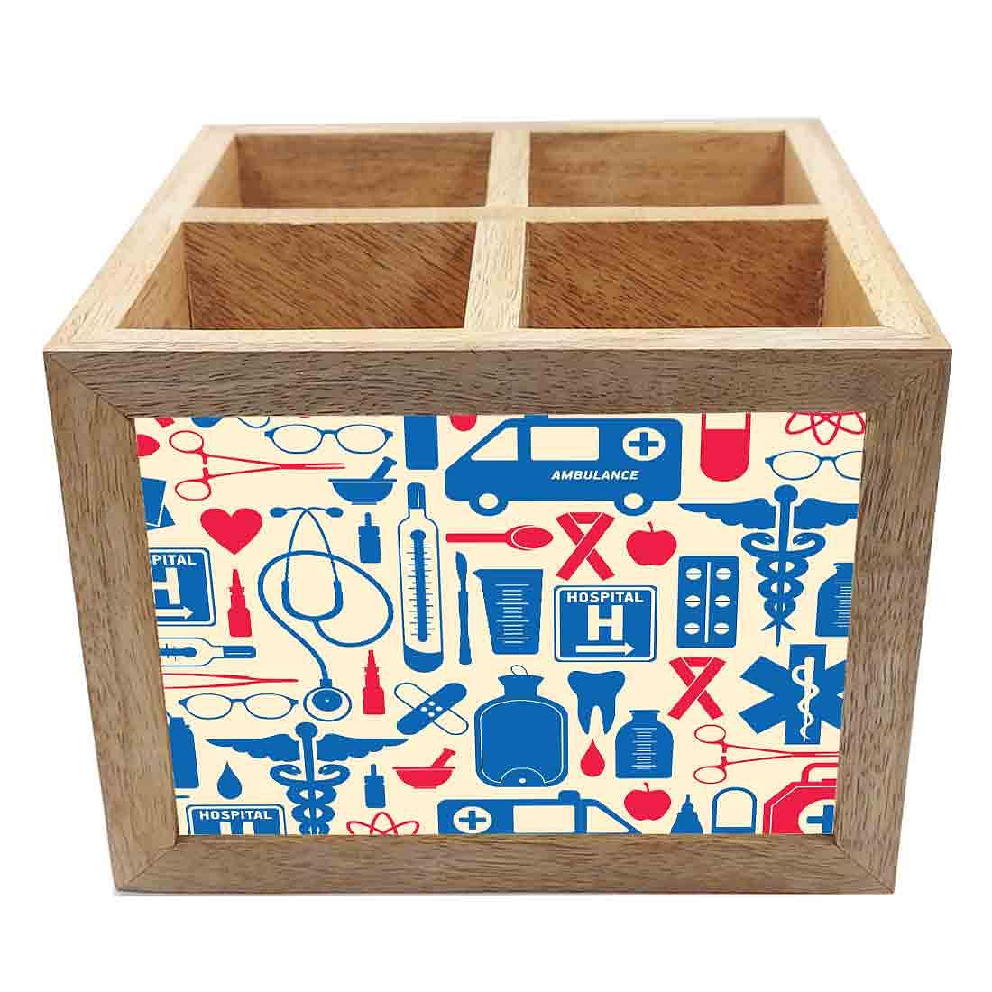 Natural Wooden Cutlery Holder - Doctor Prescription - Image 3