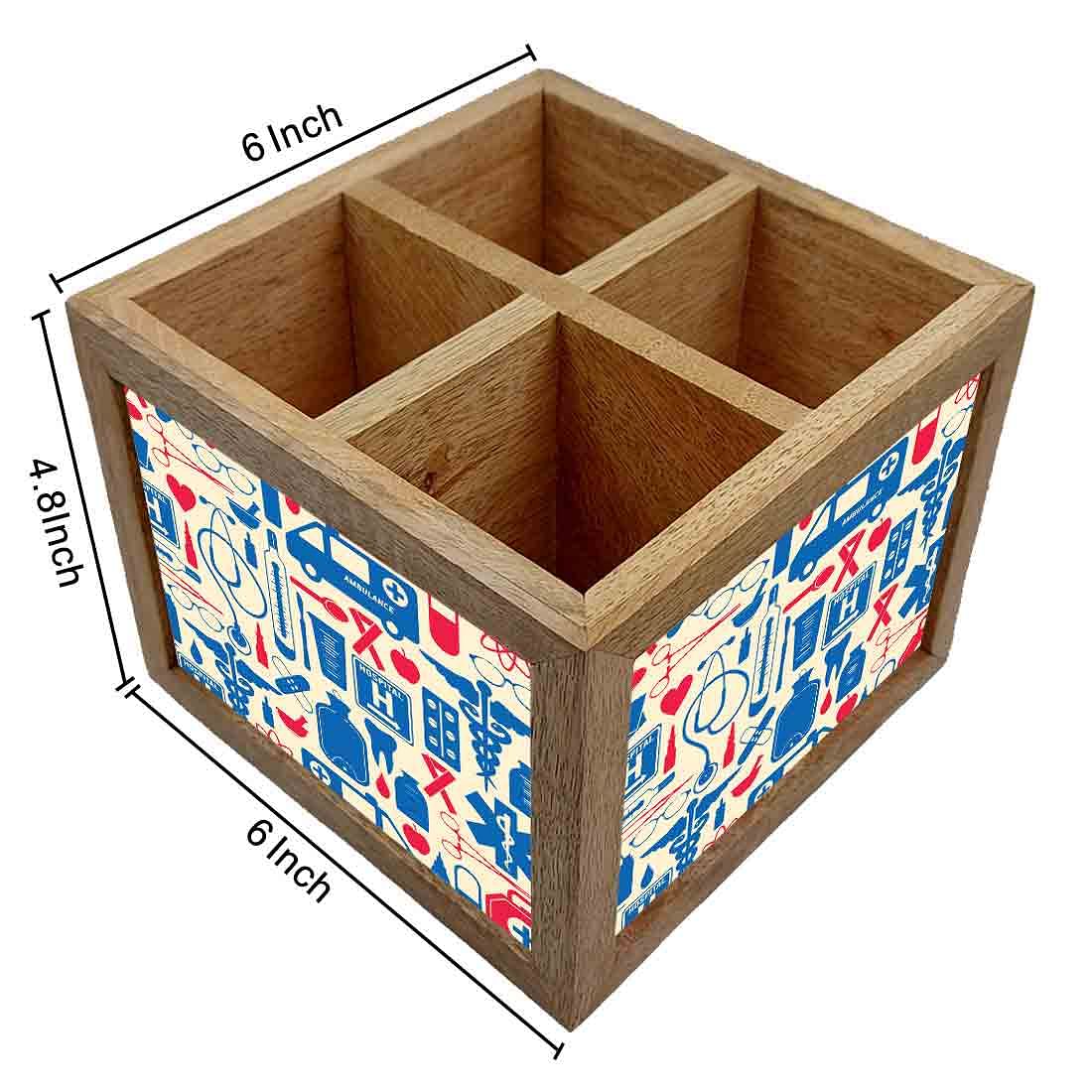 Natural Wooden Cutlery Holder - Doctor Prescription - Image 4