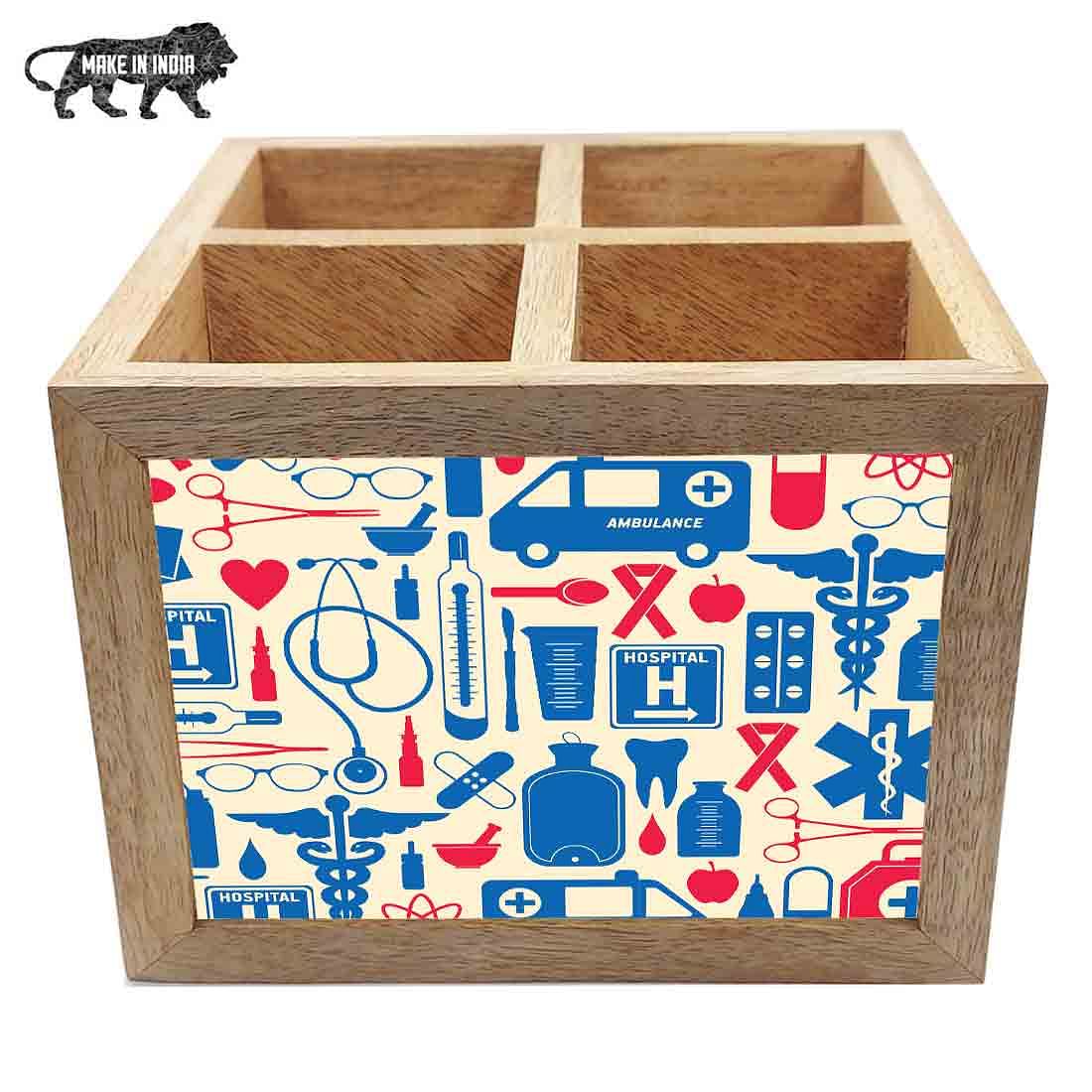 Natural Wooden Cutlery Holder - Doctor Prescription - Image 5