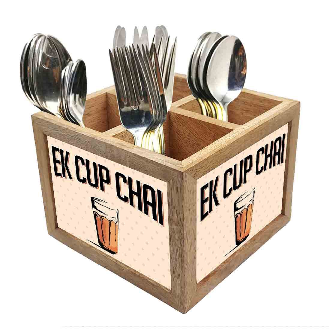 Knife and Spoon Holder for Dining Table Organizer - Ek Cup Chai