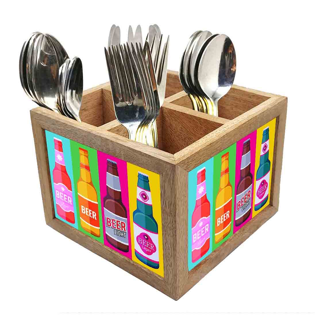 Spoon Holder for Dining Table Cutlery Organizer - Beer Bottles
