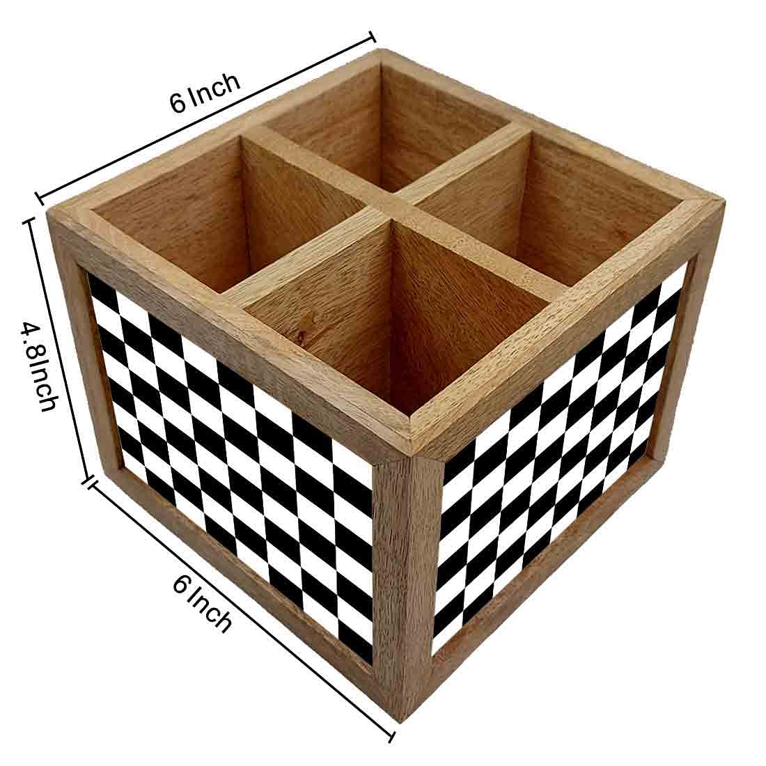 Wooden Cutlery Holder Spoon Rack for Kitchen - Chess Box - Image 4