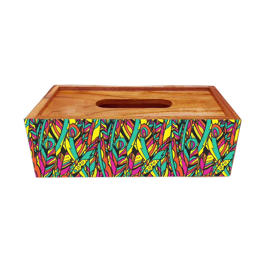 Wooden Tissue Box Cover Holder for Office Car - Multicolor - Image 3