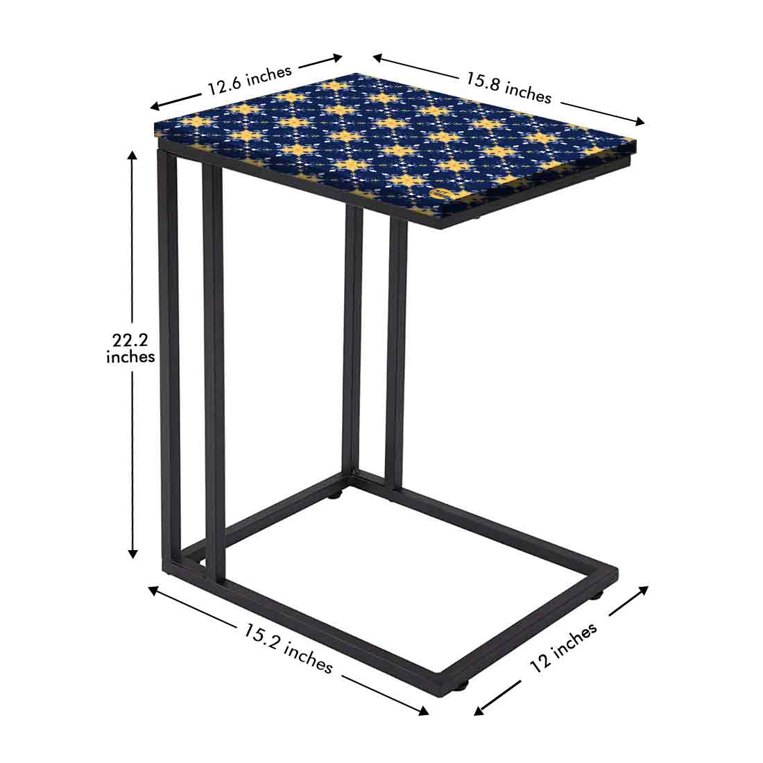 Designer C Shaped Living Room End Table for Sofa - Spanish - Image 7