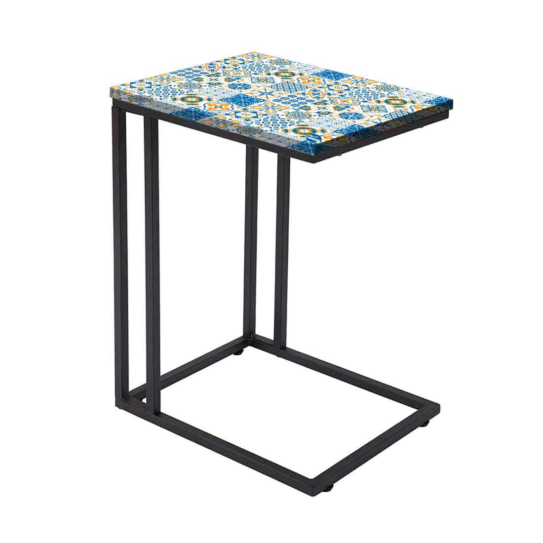 Modern Designer C Shaped Bedside Table for Sofa - Spanish - Image 2