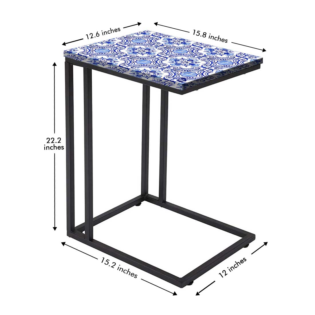 Designer C Shaped for Sofa Bedside Table - Spanish - Image 7