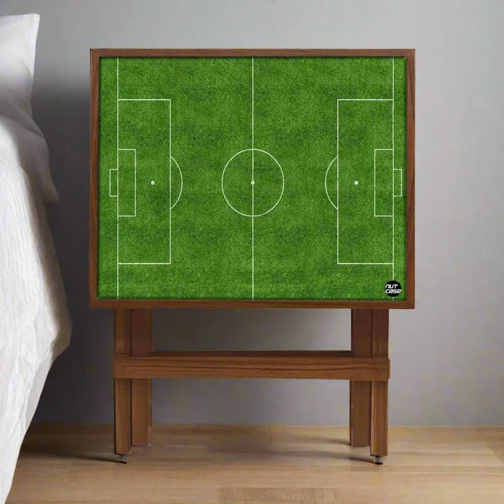 Folding Side Table - Teak Wood -Football Field - Image 4