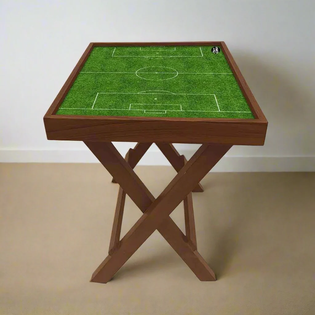 Folding Side Table - Teak Wood -Football Field - Image 5