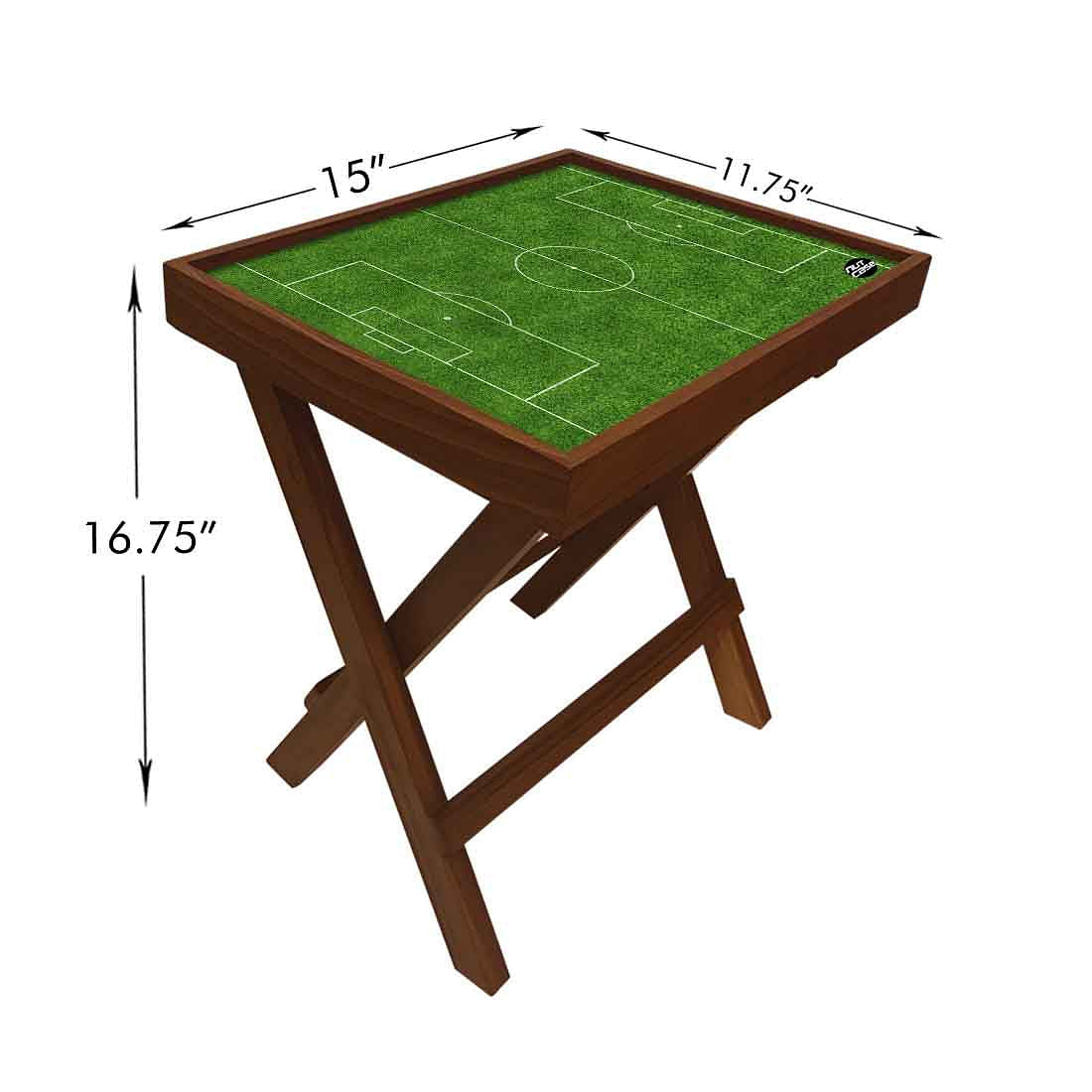 Folding Side Table - Teak Wood -Football Field - Image 6