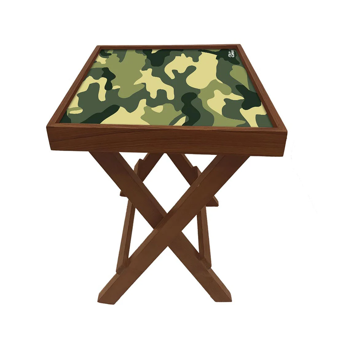 Folding Side Table - Teak Wood - Army - Image 4