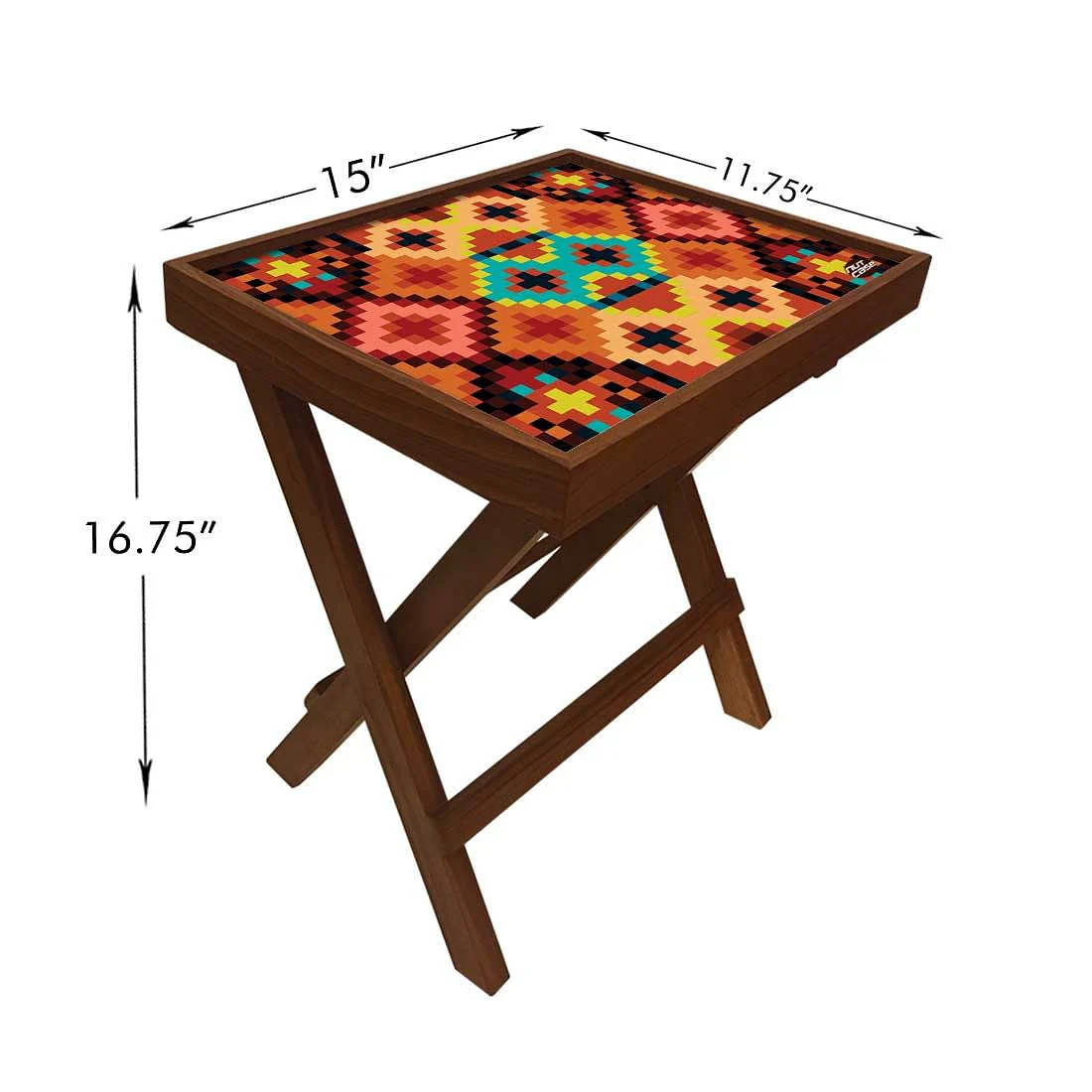 Folding Side Table - Teak Wood - Diamond Designs - Image 6