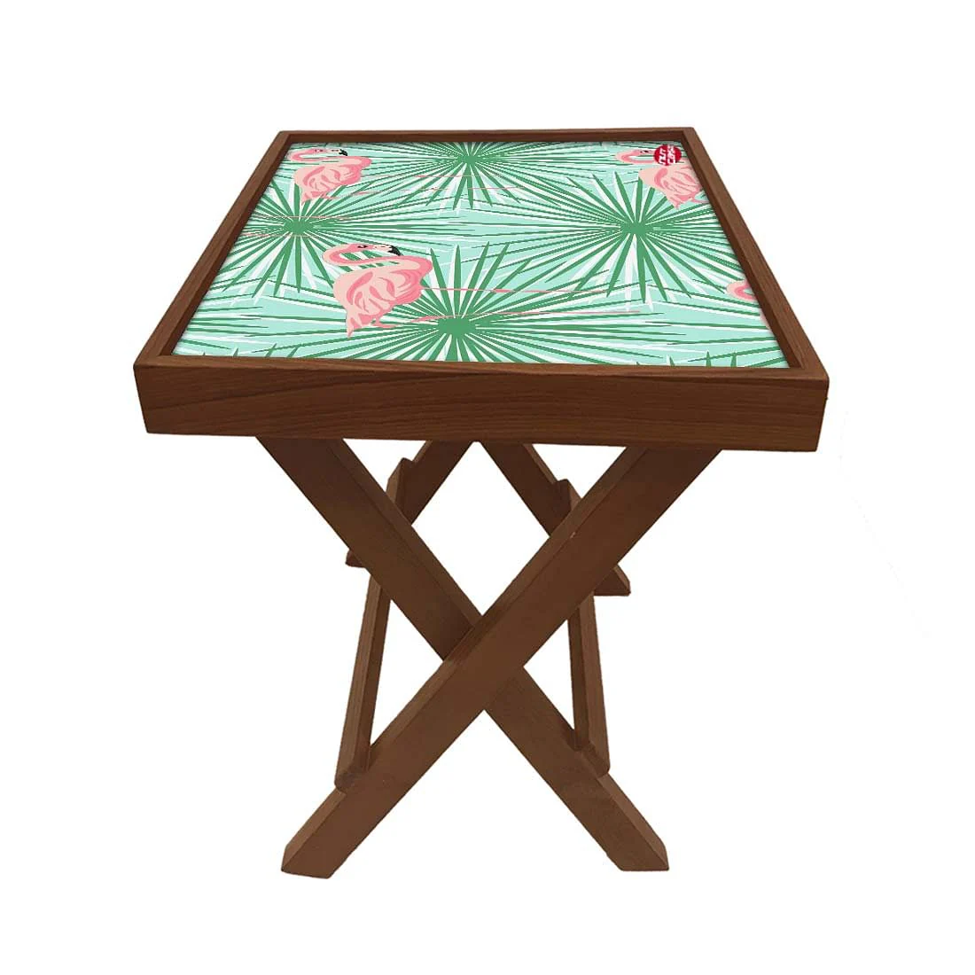 Folding Side Table - Teak Wood - Beautiful Swan - Image 5