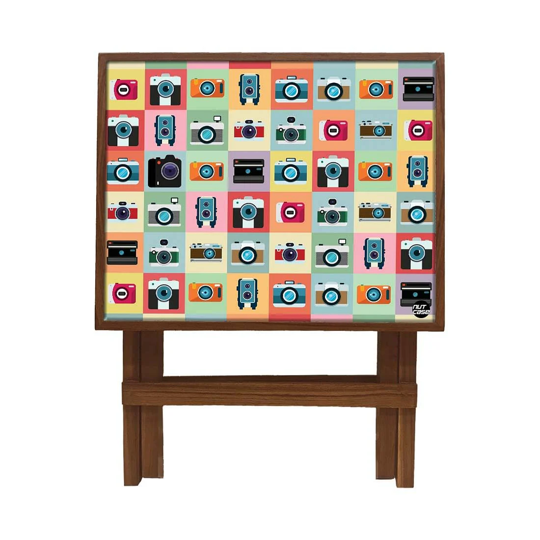 Folding Side Table - Teak Wood - Camera - Image 4