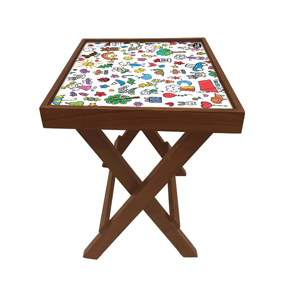 Folding Side Table - Teak Wood - Kids Design - Image 5